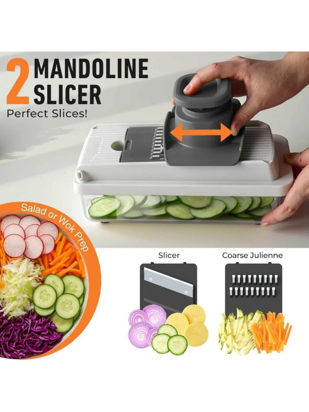 Versatile Vegetable Chopper & Mandoline Slicer - Efficient Food Prep Tool